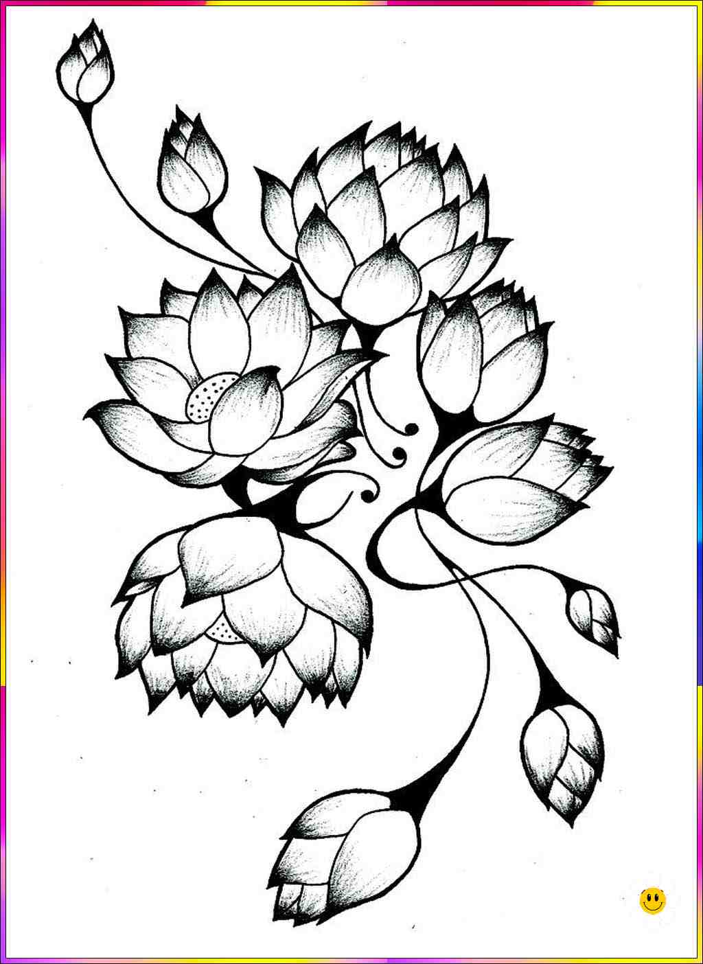 flower designs drawings
