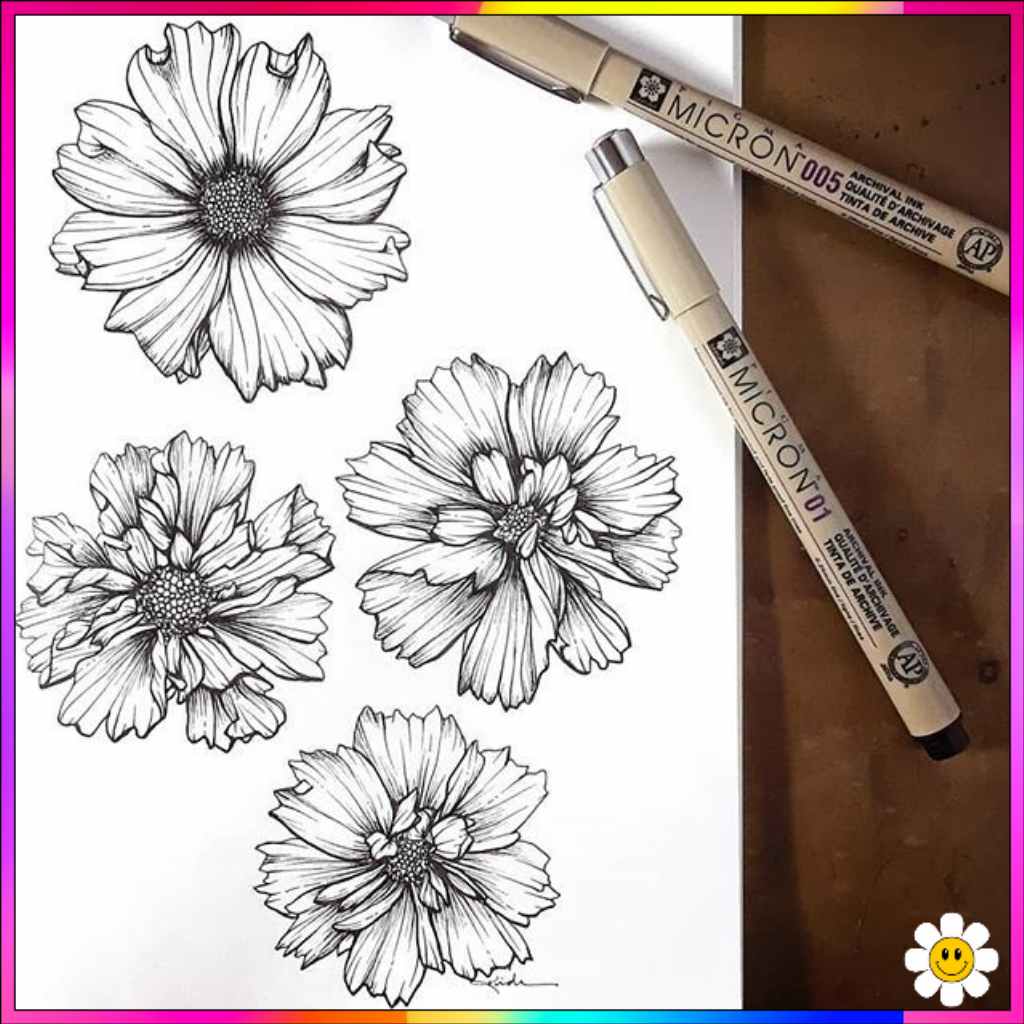cute flower drawings