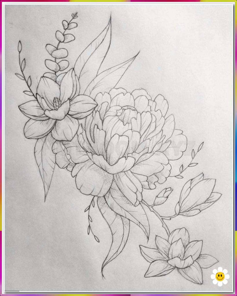 cute easy flowers to draw