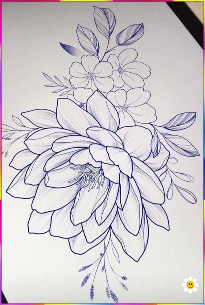 drawings of pretty flowers

