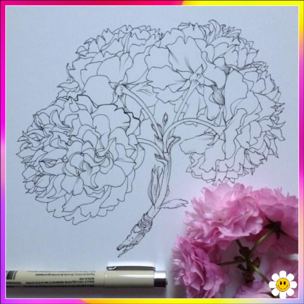 realistic drawing of a flower
