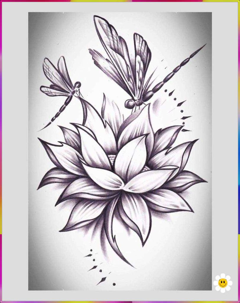 drawn flower design
