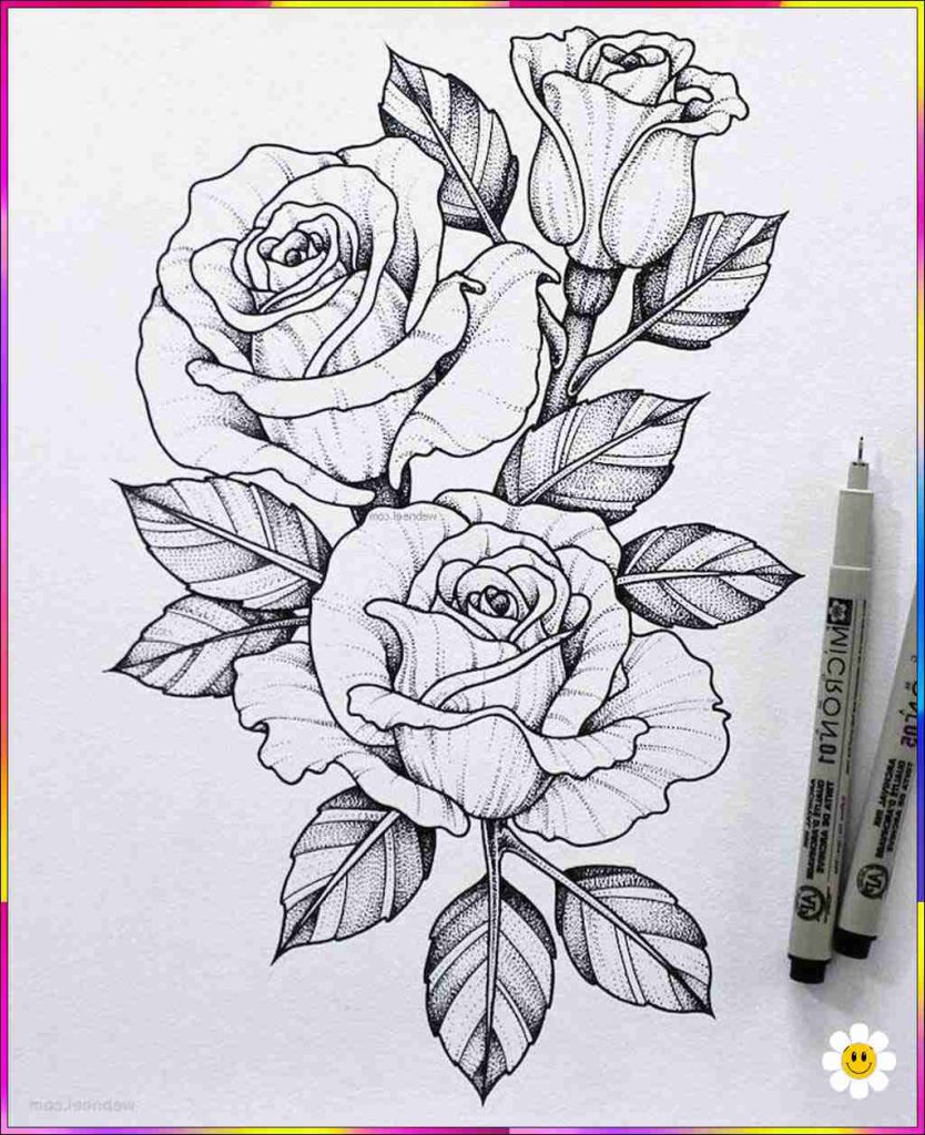 cute flowers drawing