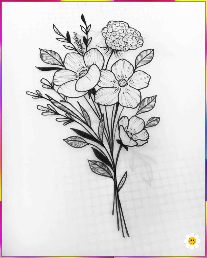 cool flower drawings