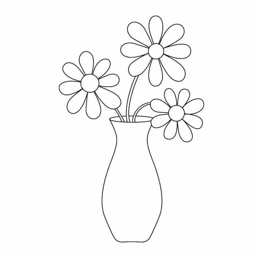 drawing for flower pot