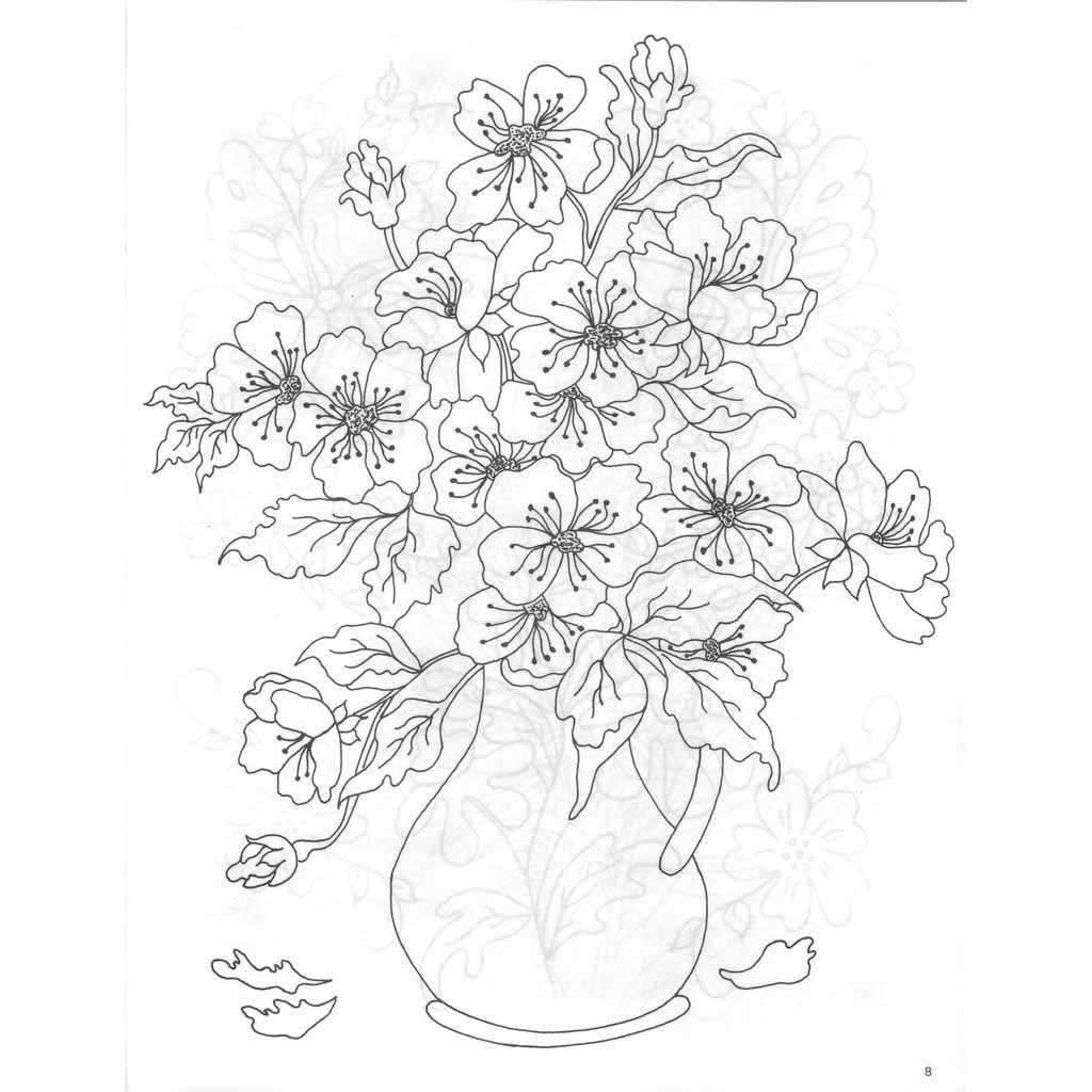 colourful flower pot drawing