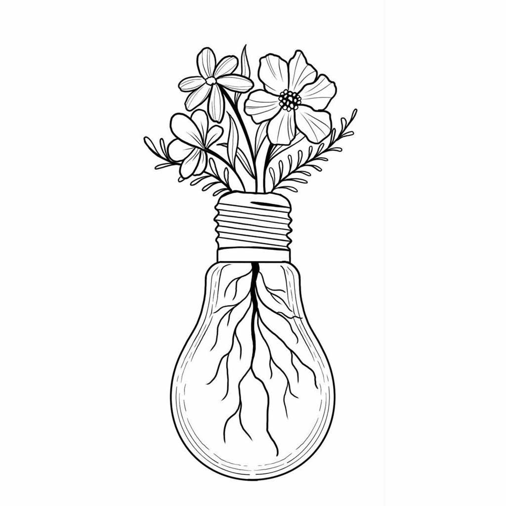 flower pot sketch